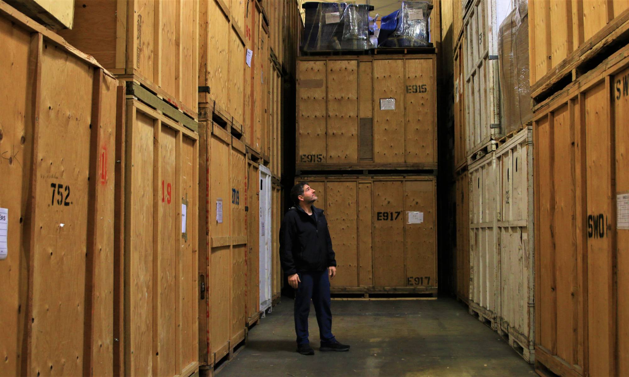 inside storage warehouse